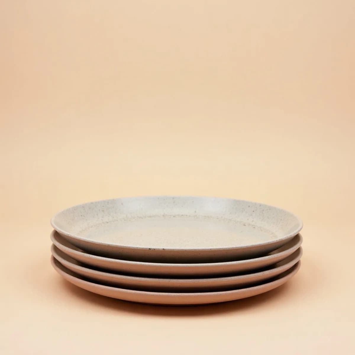 Speckled Stoneware Plates, Set of 4